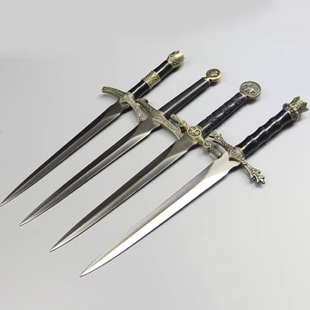 

Stainless Dagger Mini sword of European Knight style Self-defense props Adult toys home decor