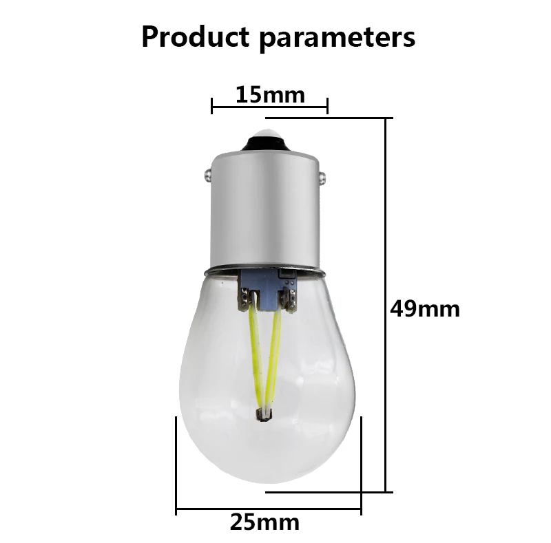 Новые P21W светодиодный ba15s 1156 светодиодный нити чип Автомобильный светильник S25 авто автомобиля заднего хода лампа поворота лампы сигнала поворота дневные ходовые огни белый 12v