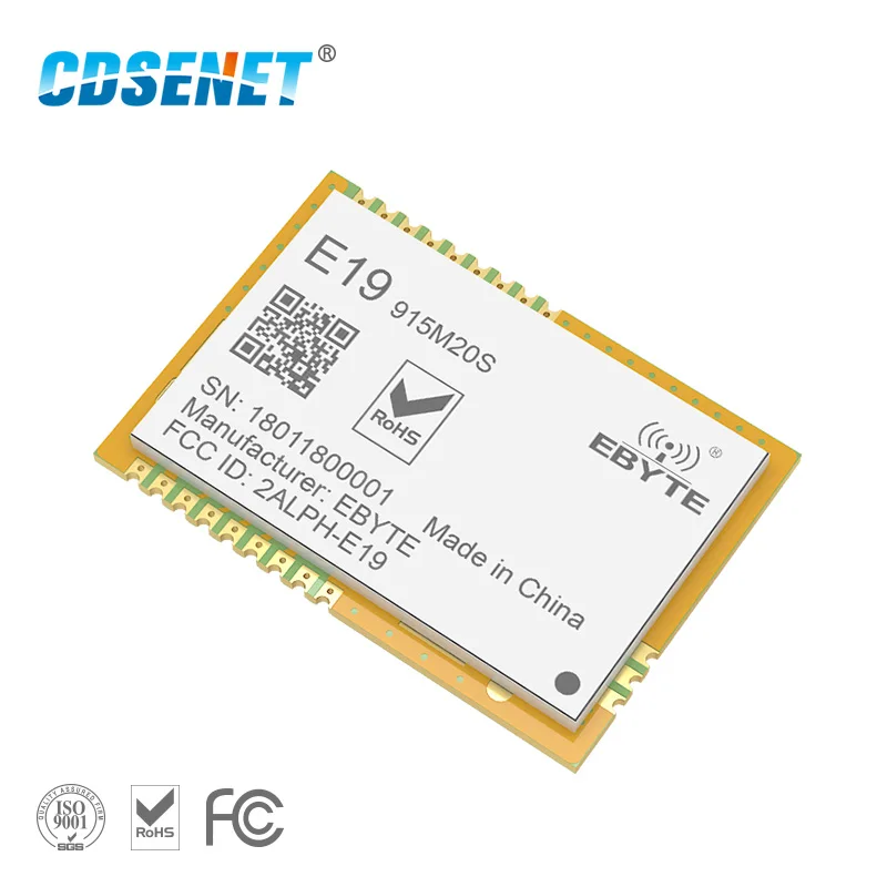 SX1276 SX1278 915 мГц Lora модуль РЧ-приемник CDSENET E19-915M20S 100 МВт SMD щит 915 мГц Радиотрансивер для штамп антенна отверстия