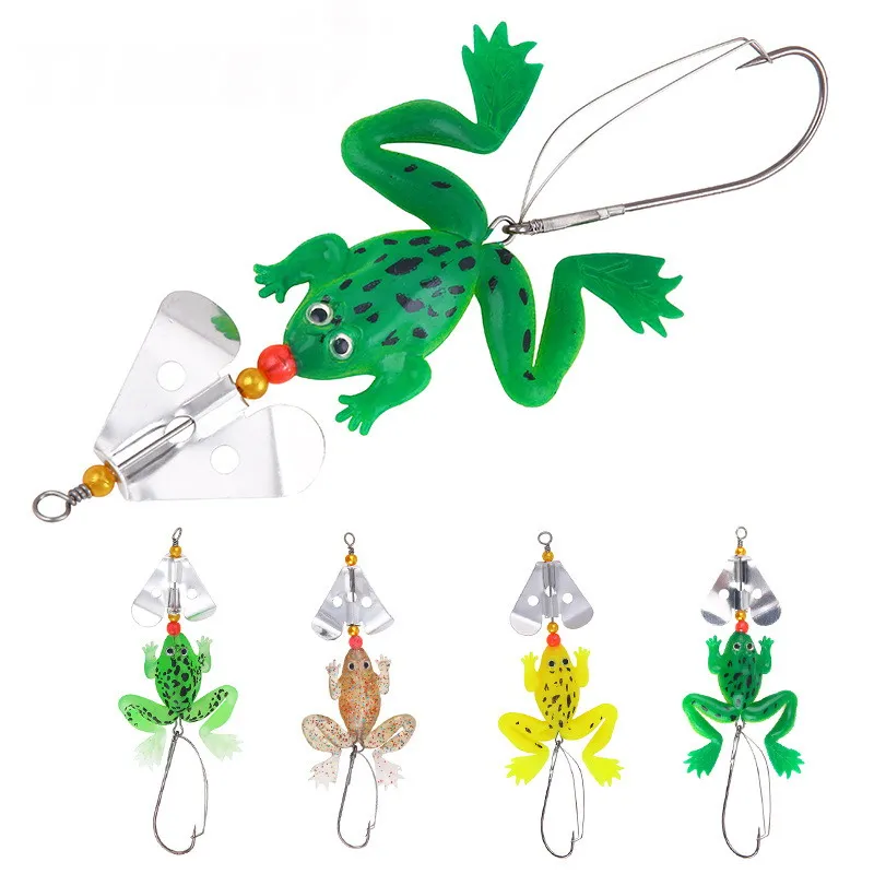 

Fishing Lures 75mm/6g Solf Lure Bait Fishhooks Live Faux Frog Crankbait Lure Topwater Artificial Swimbait Wobblers