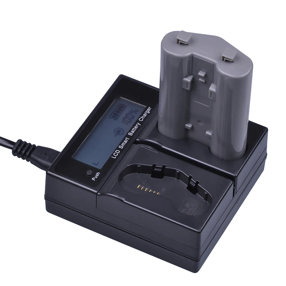 2Pcs 3000mAh EN-EL18 EN-EL18A Battery+Smart Rapid LCD Dual Charger for Nikon EN EL18 ENEL18 D4, D4S, D5, MB-D12, D800, D800E