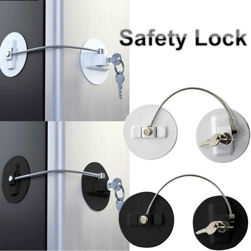 

1Pcs Baby Safety Lock Stainless Steel Door Limit Lock For Drawer Children Window Refrigerator Security Lock Kids Safety Lock
