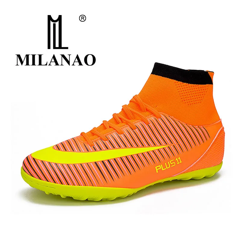 MILANAO Men s font b Football b font Shoes Newest Long Spikes Training font b Football