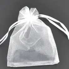 Бесплатный shiipng! 500 шт./лот Белый органзы свадебный подарок Сумки и Чехлы 12x9 см