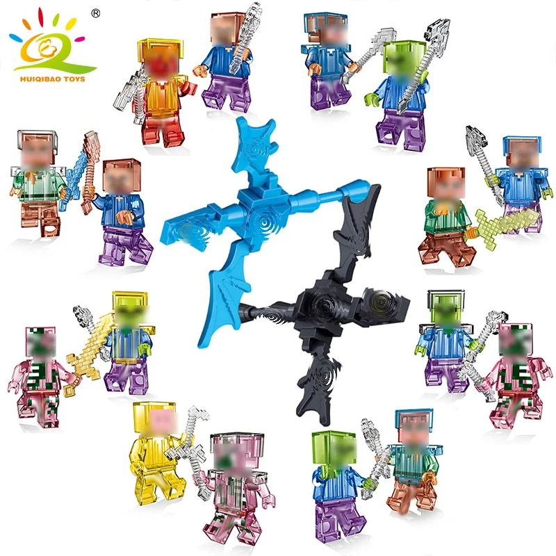 

HUIQIBAO TOYS Minecrafted Action Dragon Figures Building Blocks Compatible Legoed City My World Technic Bricks For Childrens Kid