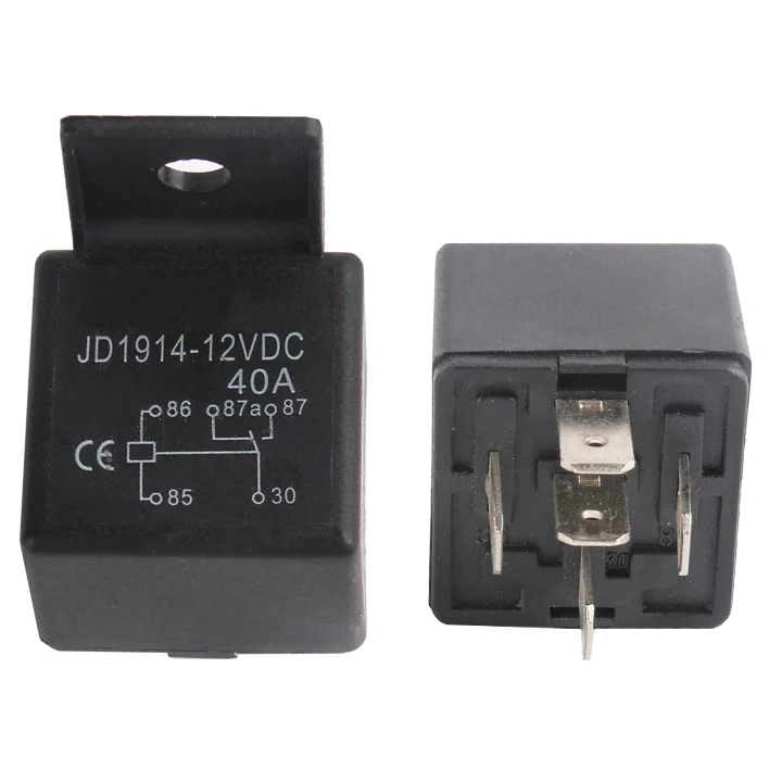 2pcs JD1914 Car Relay DC12V 40A Waterproof 5 Feet Relay For Lamps Speakers Air