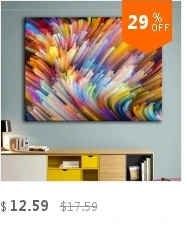 HDARTISAN Colored lines 734091 oil painting on Canvas wall painting picture for Living Room posters and prints No framed