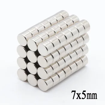 

200pcs N35 7x5 mm Super Strong Rare Earth Disc 7*5mm Fridge Permanet Magnet 7mmx5mm Small Round Neodymium Magnet