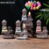 The Little Monk Censer Buddha Incense Holder Backflow Incense Burner +20PCS Waterfall Aroma Fragrance Cones Home Decor Stove ► Photo 1/6