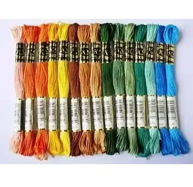 Equipo de punto de cruz hilo de bordar metálico Hilo Tejido Textil de línea #W Equipo de punto de cruz hilo de bordar metálico Hilo Tejido Textil de línea #W
