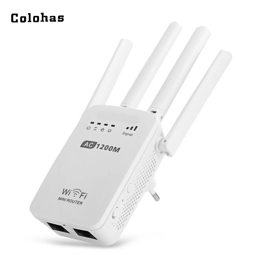 

1200Mbps Dual Band Wireless-AC Router AP Repeater Expand Wi-Fi Network Coverage Extender EU/ AU/ UK/ US Plug for Office Home