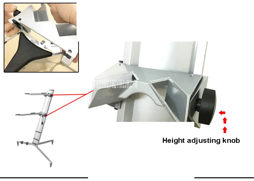 2 слоя алюминиевого сплава цифровой фортепиано рамка стойка Музыкальная подставка держатель Регулируемая высота легкий для фортепиано представление серии KS