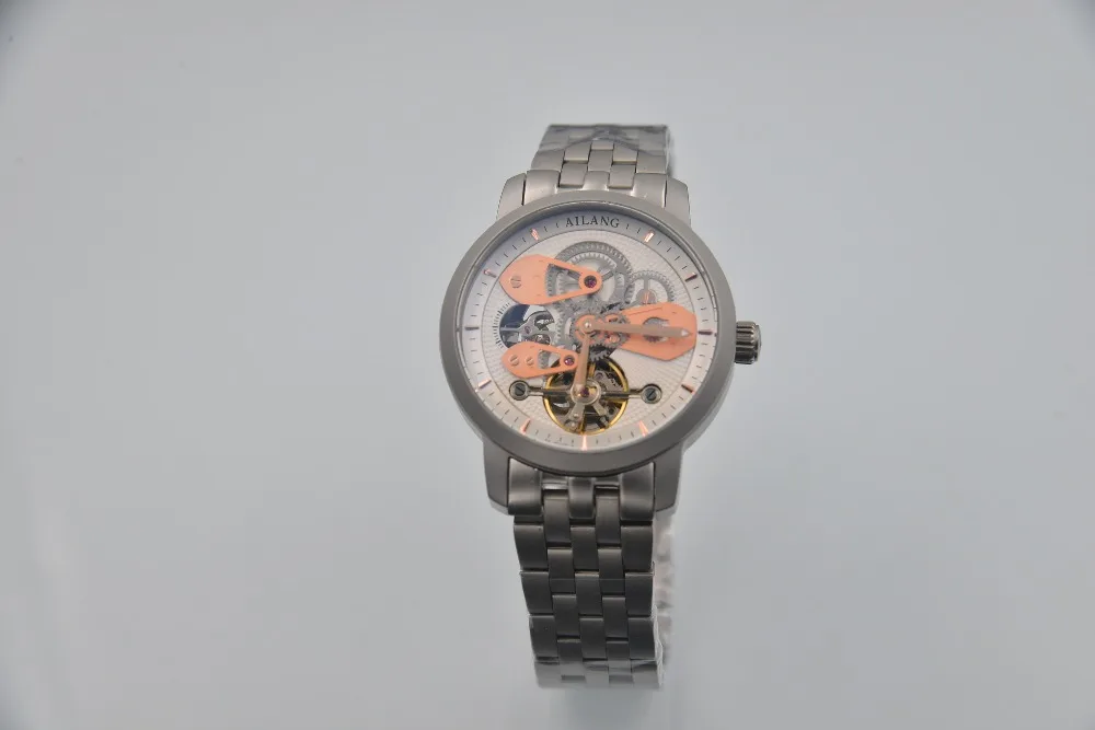 AILANG Мужские автоматические механические модные часы топ бренда Tourbillon высококачественные часы из нержавеющей стали Relogio Masculino