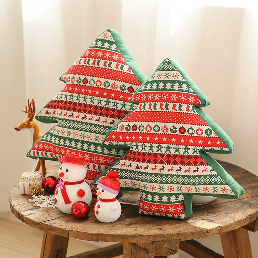 Xmas Trees Shaped pillows Cushion Home Decorative Festival Throw
