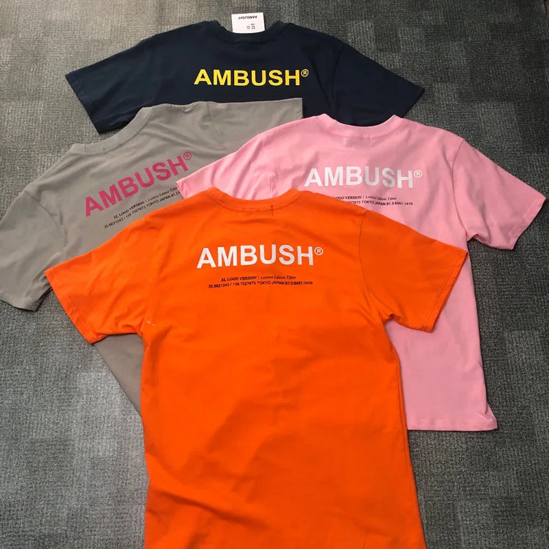 Мужская футболка AMBUSH Wo высокого качества 1:1 Лидер продаж футболки 3M отражение