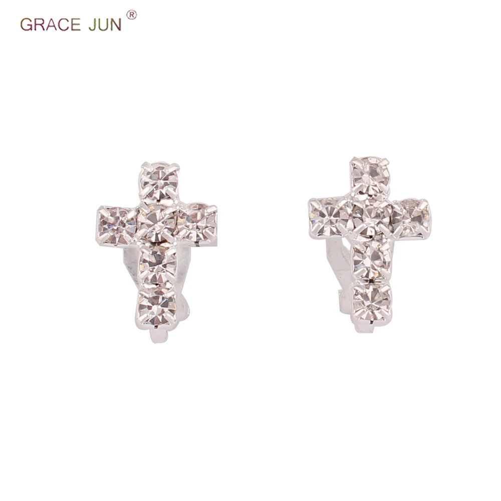 GRACE JUN новые длинные Стразы клипсы без пирсинга модные студенческие манжеты