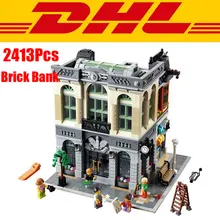 DHL 2016 LEPIN 15001 2413Pcs Creator Brick Bank Model Building Kits Minifigure Blocks Bricks Toy Compatible With 10251