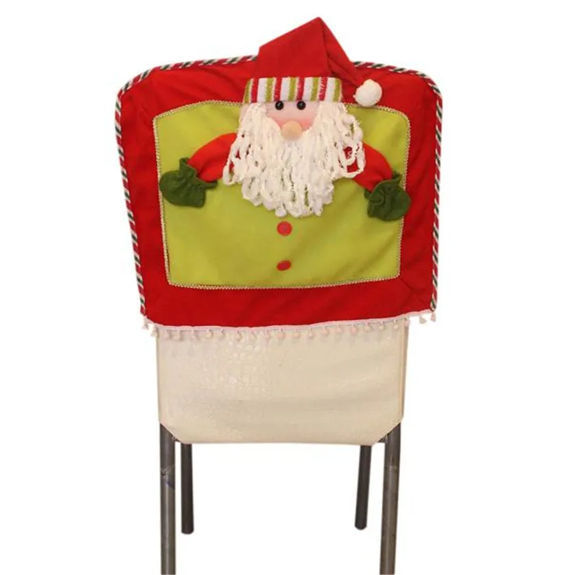Non Woven Christmas Decorations Snowflake Chair Covers Cushion Home