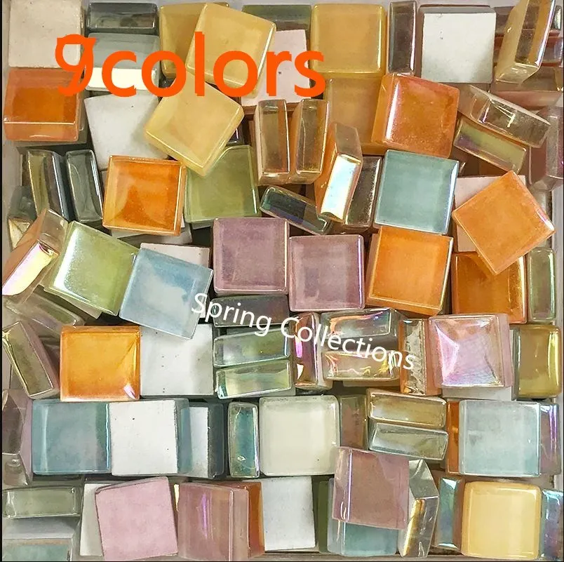 200pcs Thick 4mm DIY Mosaic Making Tiles for Art Crafts Creation 1*1cm