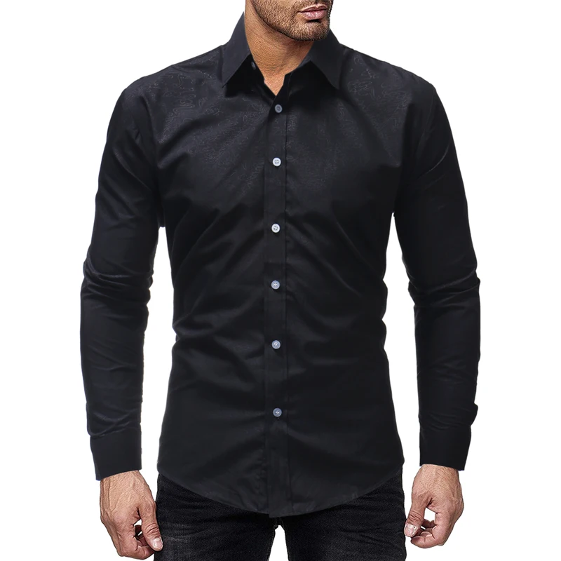 Новый Для мужчин s брендовая одежда 2019 Для мужчин принт Camisa Hombre рубашка Мода Для мужчин; Повседневная Удобная хлопковая куртка с длинными