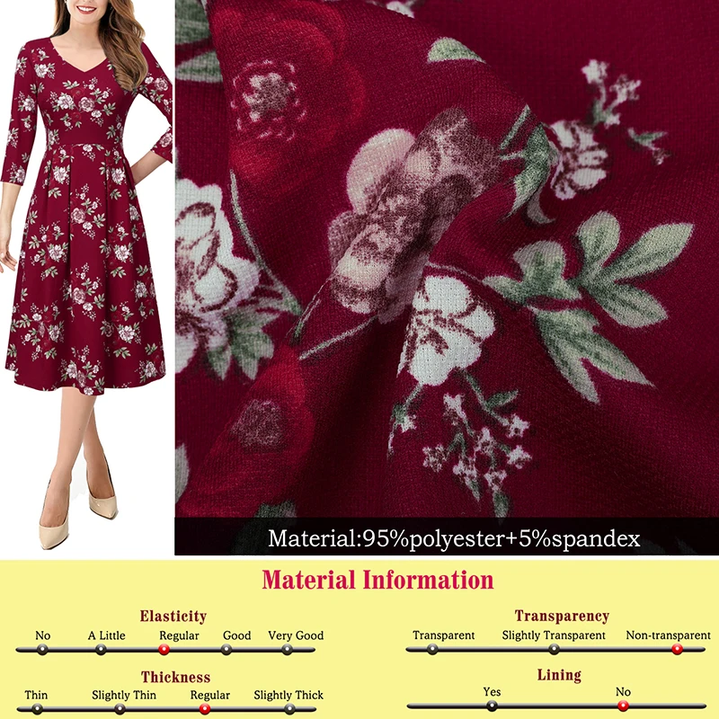 Vfemage женское осенне-зимнее элегантное винтажное платье с карманами и цветочным принтом для работы, бизнеса, офиса, на каждый день, вечерние трапециевидные приталенные платья 1612