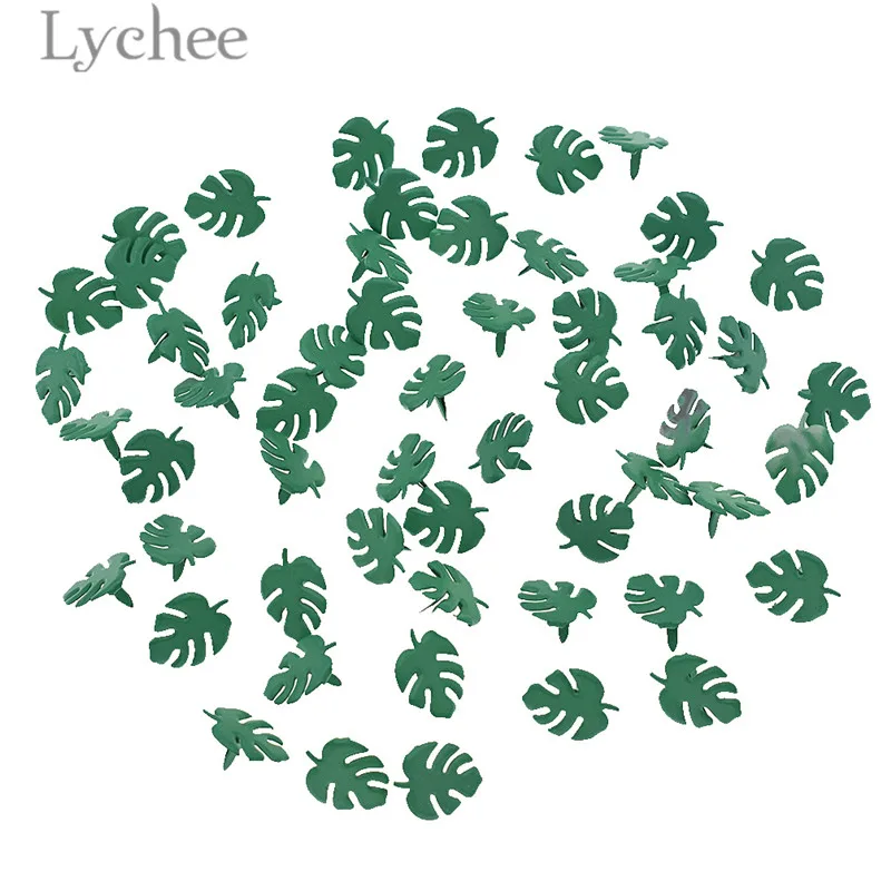 Lychee Life 50 шт. зеленые листья скрапбукинг брадсы фотоальбом ручной работы