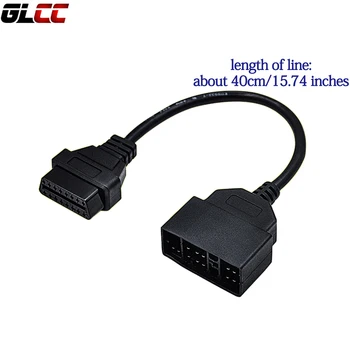 

Car 22 Pin OBD OBD1 to 16 Pin OBD2 Connector Adapter Cable for Toyota OBDII 16 Pin Interface Transfer Diagnostic Tools