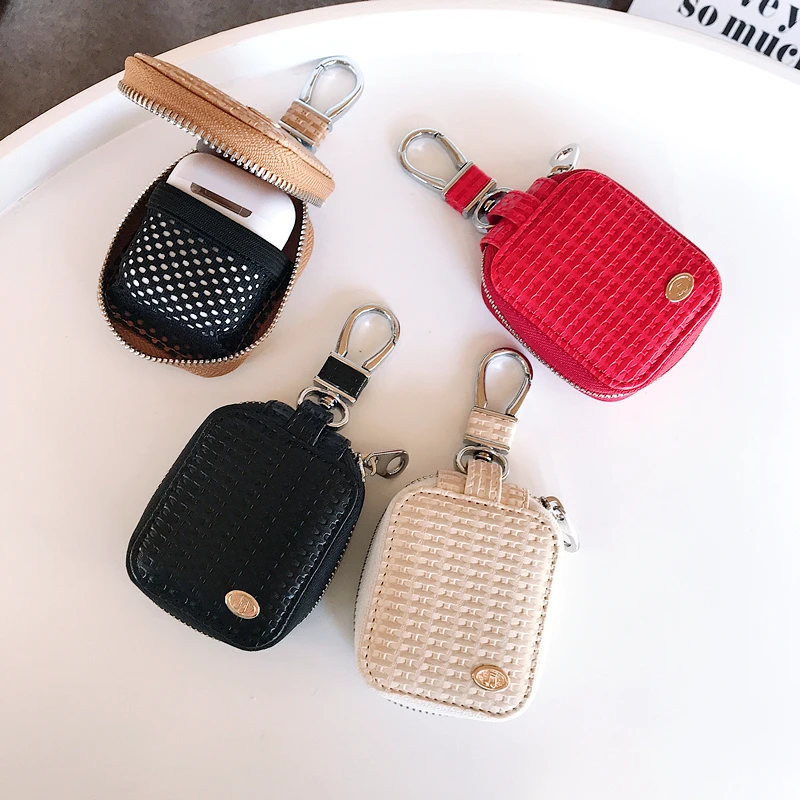 

Business affair Wireless Bluetooth Earphone Case For AirPods leather Charging Headphones Cases For earphone Protective Cover