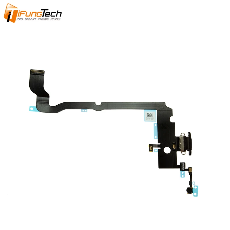 For iPhone xs max Charger Charging USB Port Dock Connector Flex Cable With Microphone And Headphone Audio Jack Ribbon