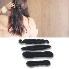 1 комплект/4 шт. модная губка для волос стильная клипса пончик булочка бигуди производитель кольцо инструмент