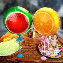 1 шт. 1" Гелиевый шар из фруктовой фольги, персиковый арбуз, киви, клубника, апельсин, ананас, летние украшения для вечеринки, детские игрушки