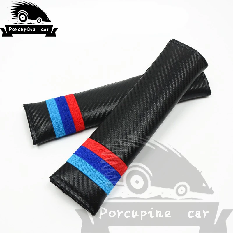 Universal Carbon fiber Car Auto Seat Belt Cover Pad Shoulder Harness