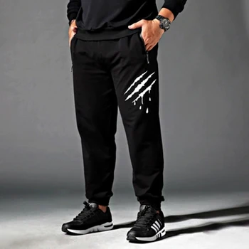 

Trousers Casual Pants Loose Cotton Black Elastic Waist Sweatpants Mens Cargo Large Size 8XL Youth Hiphop Preppy Style 2019 New