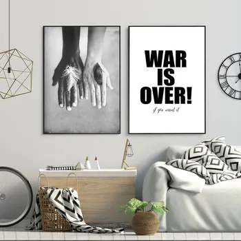 

Black And White Nordic Poster Prints Quote Feather Hand Posters Wall Art Canvas Painting For Living Room Abstract Pictures Art
