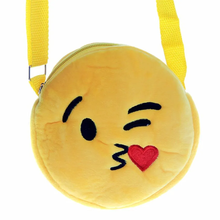 Дети Плюшевые Messenger мультфильм сумки детский сад для девочек Kawaii кукла желтый выражение лица сумки малыш школьная сумка Детские игрушки - Цвет: C