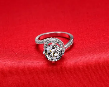 

2 Carat Solid Gold 750 Twist Band Style Dependable Synthetic Diamonds Anniversary Ring Top Brand Style Excellent Design Ring