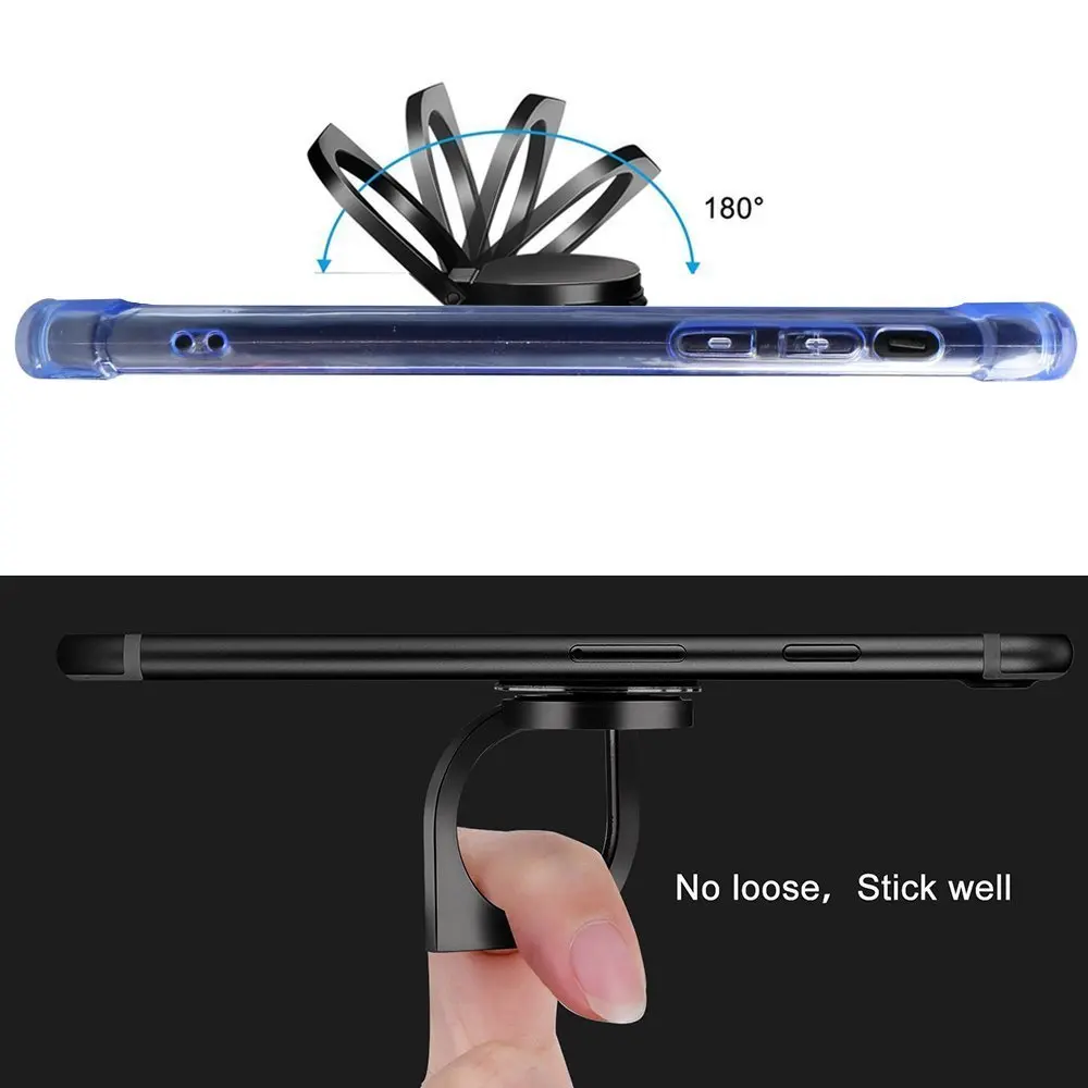 Portefeuille 3in1 for iPhone X 7 Plus 8 6 6S 5 5S SE TPU Soft Protective Case Cover Finger Ring Holder Stand Lanyard Neck Strap (2)