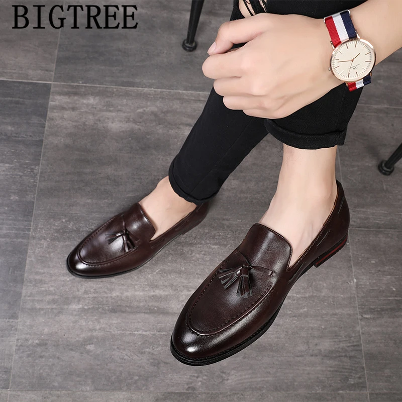 Mocassini con nappine scarpe da uomo classiche scarpe da cerimonia italiane  in pelle uomo elegante scarpe eleganti da uomo scarpe da ufficio di lusso  Ayakkabi|Formal Shoes| - AliExpress