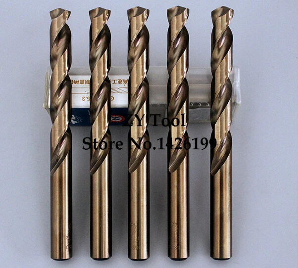 5PCS 7.0mm~13mm HSS CO M35 Containing Cobalt Twist Drill Bits For Stainless Steel (7/7.5/8/8.5/9/10/10.5/11/11.5/12/12.5/13mm)