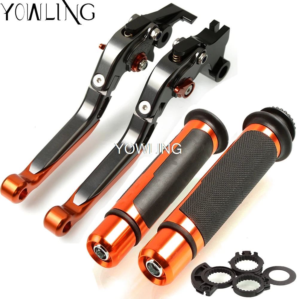 Для Kawasaki KLE500 1991-2007 2001 2002 2003 2004 2005 2006 складной сцепные рычаги руль ручной рукоятки «Грипсы» бар - Цвет: M