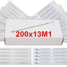 200 шт./лот, новинка, magnum, иглы для татуировки, одиночный Стек, Magnum, иглы для татуировки, нержавеющая сталь, татуировка, ручка для татуировки 13M1