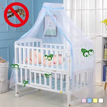 

Baby Room Mosquito Net Kid bed curtain canopy Round Crib Netting Decoration bedroom girl canopy cot