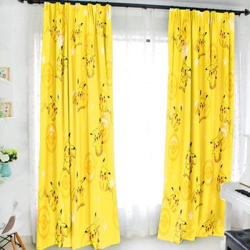 

Oct. New Home Textile Pokemon Anime Pikachu 150*200CM Milk Wire Fabric Children Cartoon Window Curtain (1 Sheet Only) #41163