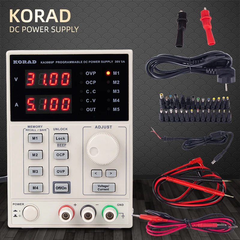 

Korad KA3010D 30V 10A Precision Variable Adjustable DC Linear Power Supply Digital Regulated Lab Grade 4 Digit Led Displays