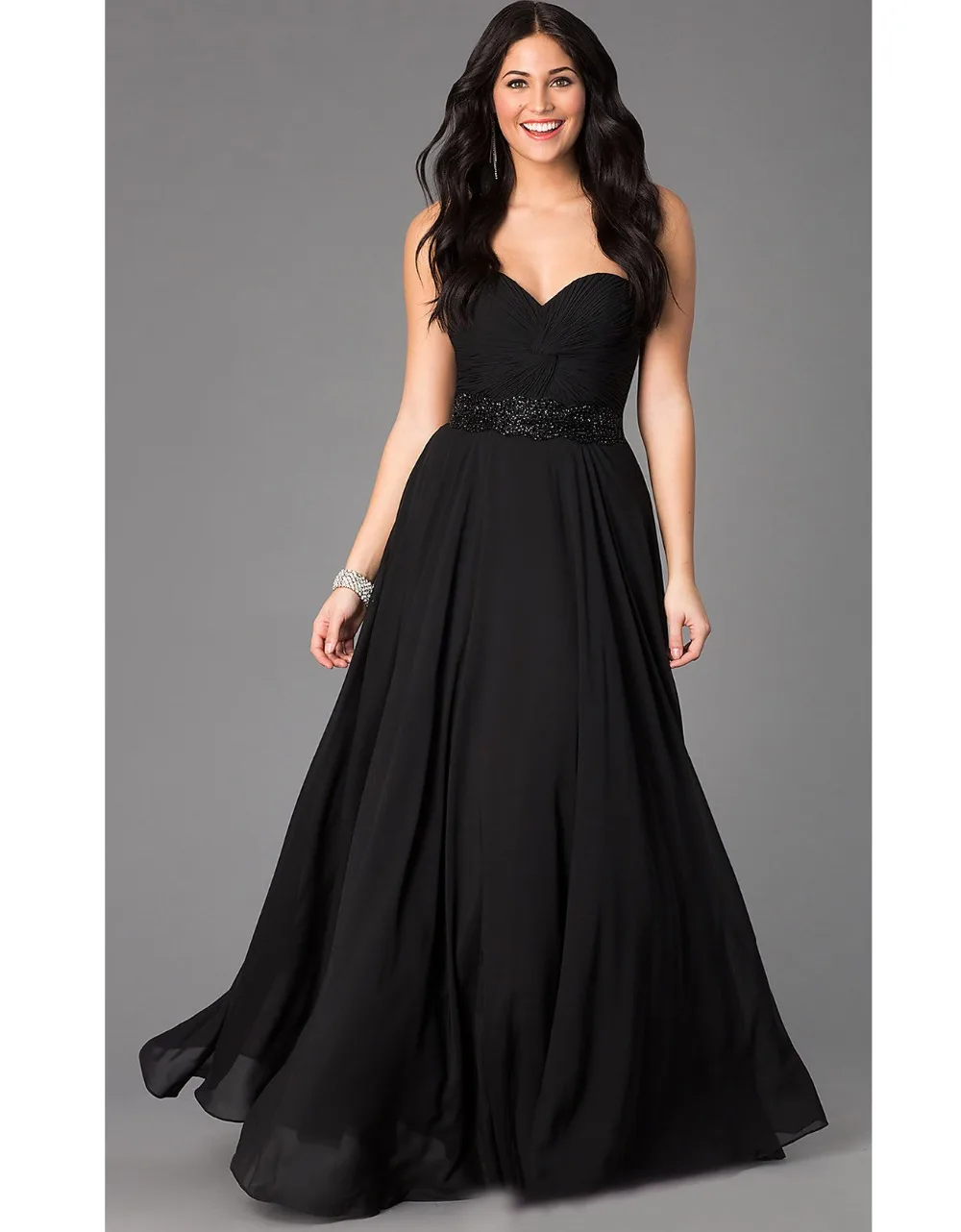 

long black masquerade dress prom abendkleider 2015 crystal plus size women formal dress backless evening gown robe de bal PT_355