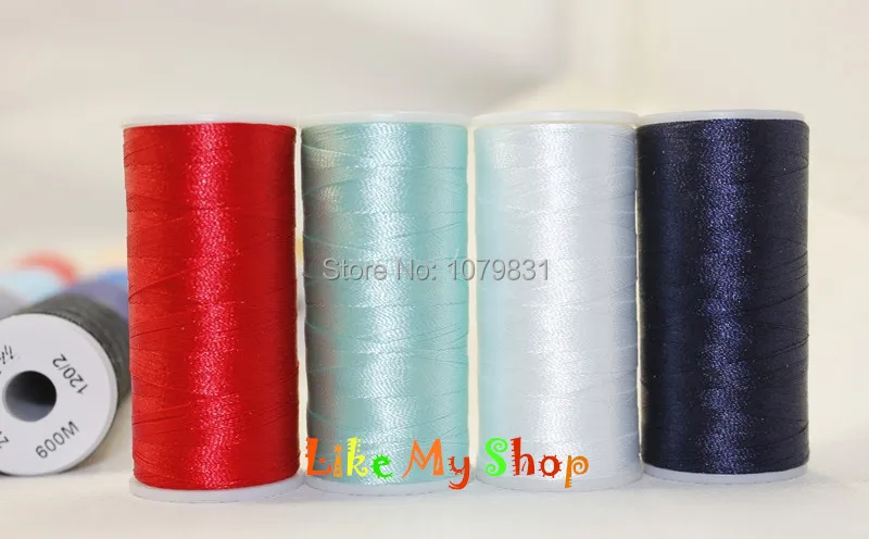 45 основных цветов полиэстер нити вышивка нить для шитья 40wt как нить для машинного вышивания 600 м каждый