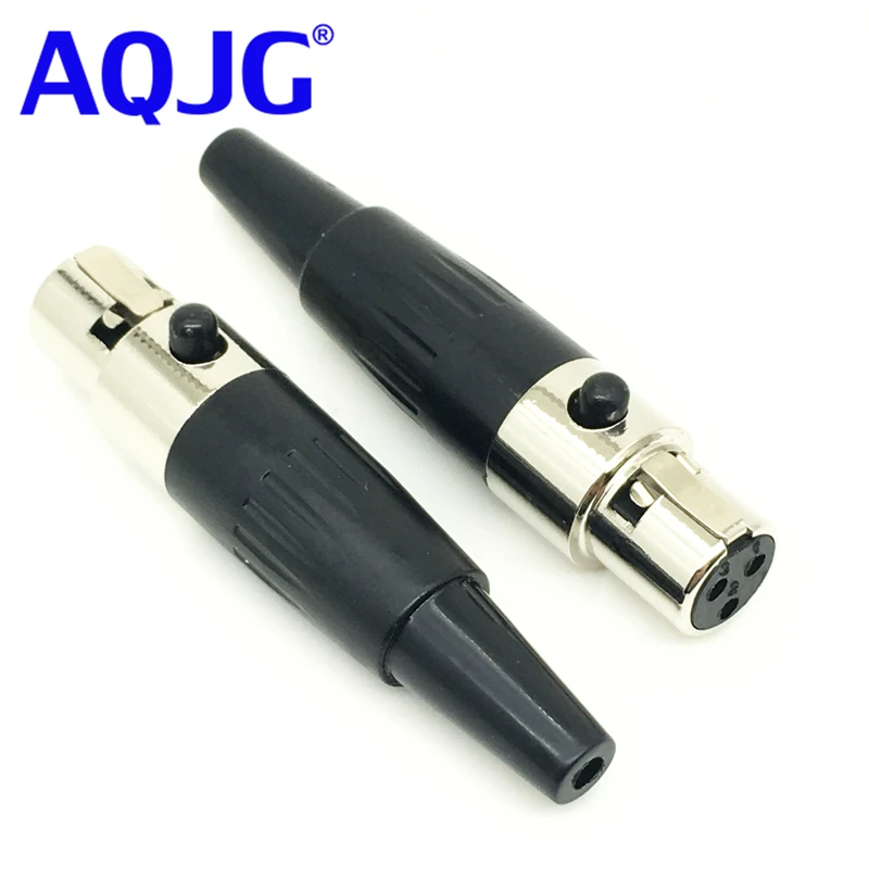 

10PCS TA3F 3 pin Female plug Mini XLR Audio Microphone connector MIC for cable soldering straight AQJG