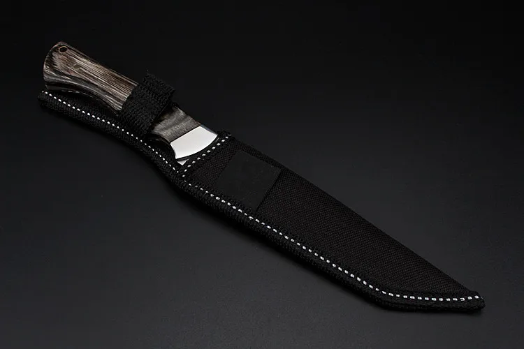Новинка,, тактический охотничий нож с деревянной ручкой и фиксированным креплением, походные армейские ножи для выживания