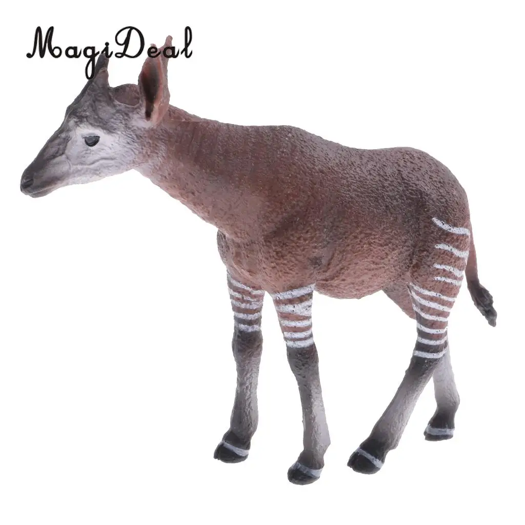 MagiDeal 1Pc Realistic Okapi Wildlife Zoo Animal Figurine Model Action Figure for Kids Toy Gift Decoration