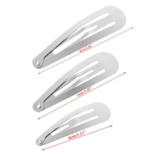 1 pacote 50 pçs prata tom snap clipes de cabelo artesanato arco headwear decoração diy 4/5/6cm quente